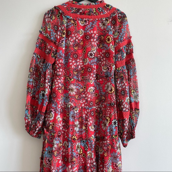 Free People Cassis Printed Chiffon Dress - Picture 9 of 10